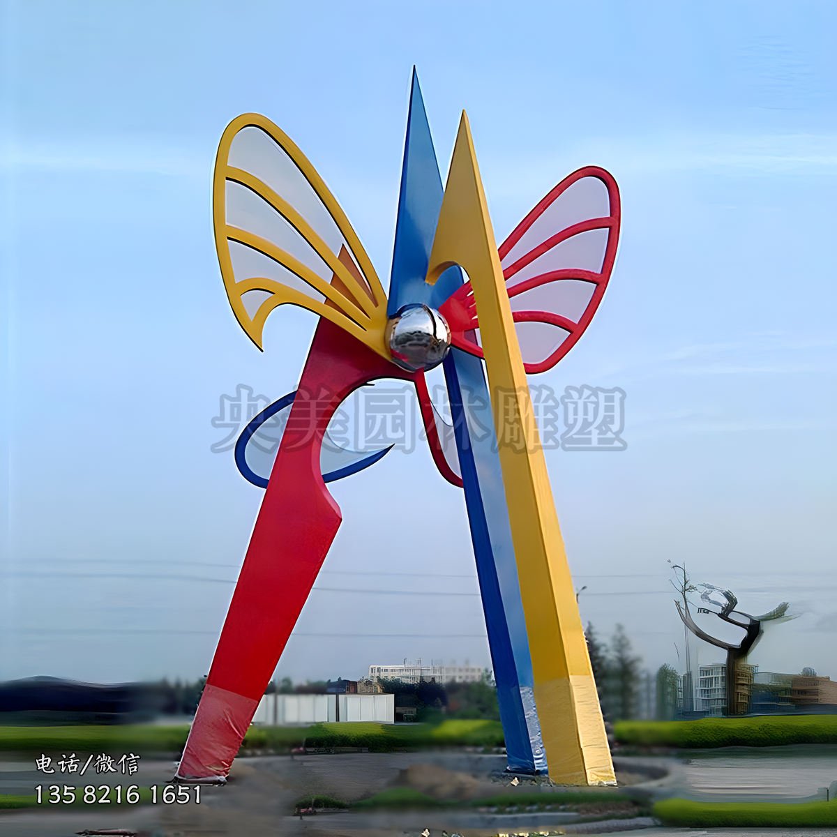 蝴蝶造型不銹鋼景觀雕塑