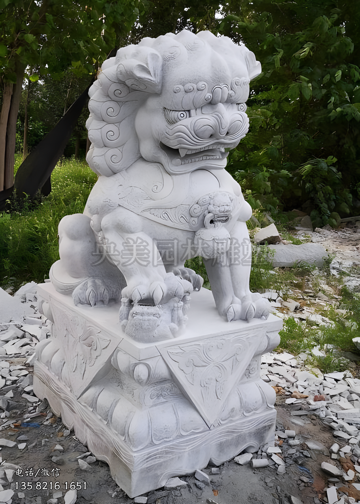 中國(guó)傳統(tǒng)北方石雕獅子