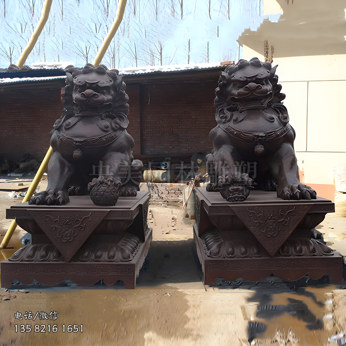 鑄銅天安門獅子雕塑